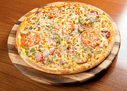 芝士披萨脆皮蔬菜圆形圆圈育肥餐厅食物午餐小吃图片