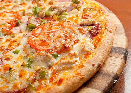 芝士披萨圆形小吃食物育肥午餐餐厅圆圈蔬菜脆皮图片