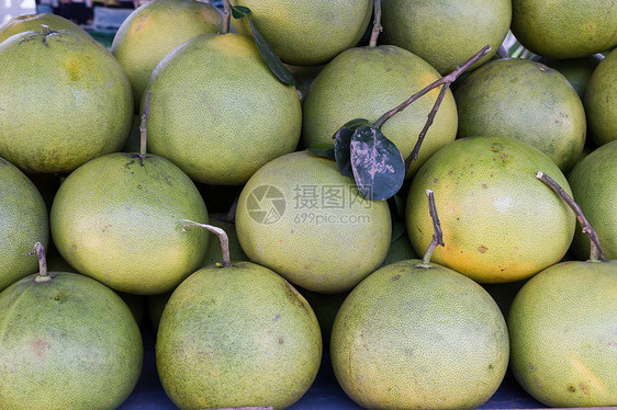 波梅洛或庞梅罗水果柚子市场食物健康橙子绿色热带图片