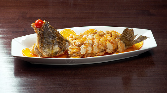 鱼栖息饮食盘子淀粉蔬菜烹饪石斑鱼传统美食筷子图片