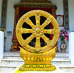 佛教符号冥想教义上帝圆形概念精神神学车轮黄色宗教图片