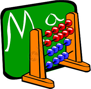 算盘框架幼儿园娱乐会计彩虹科学数数学习蓝色青色图片