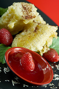 香蕉甜言蜜语煎饼宏观水果午餐红色巧克力美食美味奶油食物图片