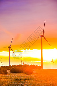 风风农场螺旋桨气候风力风车创新太阳旋转力量农业天空高清图片