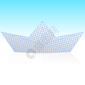 纸船折纸制纸船 矢量说明图片