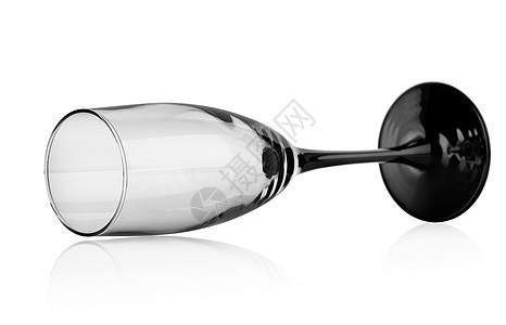 孤立的空香槟杯酒精液体餐具玻璃工作室饮食酒杯背景白色对象图片