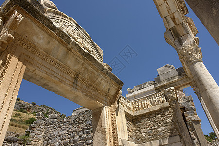 埃菲修斯火鸡寺庙历史旅游建筑物天空梯形艺术雕塑雕刻图片