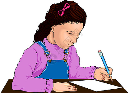 女在校女生艺术数学老师漫画测试笔记公式思维学习青少年图片