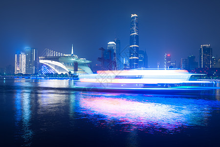 广州市夜景地标中心聚光灯体育场市中心天际巡航正方形天空建筑图片
