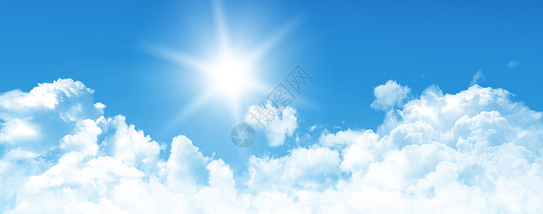 蓝色天空中的白云阳光活力臭氧环境气候天堂天气气象自由天际图片
