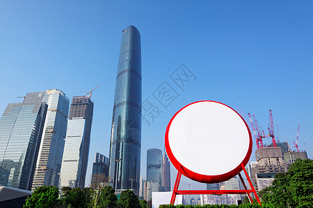 中文大鼓和现代城市作为广告宣传的背景资料建筑木板商业运动通道运输民众控制板海报营销图片