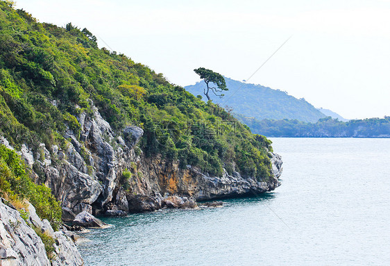 的斯里昌岛景色很美石头旅行冲浪反射海岸线热带假期风景太阳海洋图片