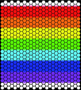 彩虹蜂窝插图规律性艺术蜂巢绘画创造力六边形背景图片