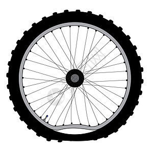 装有汞的双轮自行车轮越野阀门自行车弯曲黑色绘图插图车轮轮胎橡皮图片