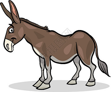 养驴业动物漫画插图卡通片农场耳朵绘画骡子棕色草图快乐国家微笑图片