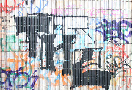 街头街头艺术涂鸦破坏者滑冰木板黄色作品青年墙纸街道蓝色图片