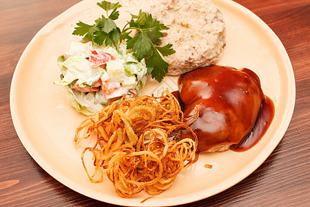 有酱汁的鸭翅营养谷物敷料投标盘子家禽百里香饮食食物洋葱图片