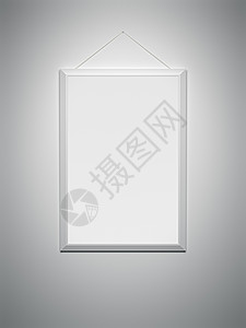 白色框架白边框阴影卡片展览插图横幅海报长方形木头风格画廊图片
