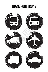 运输图标飞机信号营销收藏车站钥匙灰色空气交通标签背景图片
