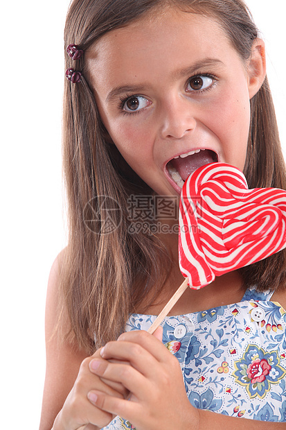 女孩要舔心脏棒棒糖图片