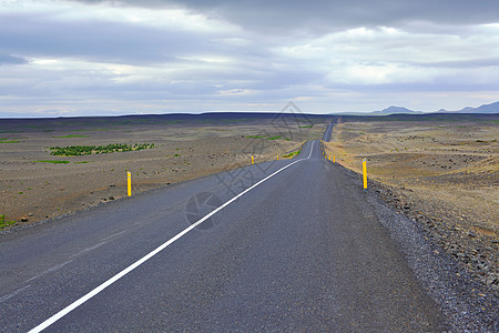 冰原的风景道路车道全景火山旅行划分反光板爬坡岛屿沥青蓝色图片