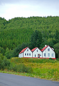 冰岛的房子村庄小屋旅行草地农村栅栏地标历史建筑农场图片