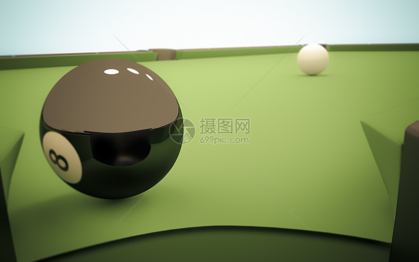 角袋旁边的八球八球绿色游戏母球台球黑色白色计算机水池图片