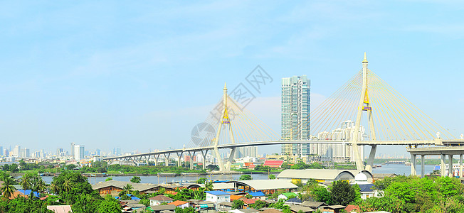 Bhumibol桥国家街道住宅全景房子住房生活文化公寓天空图片