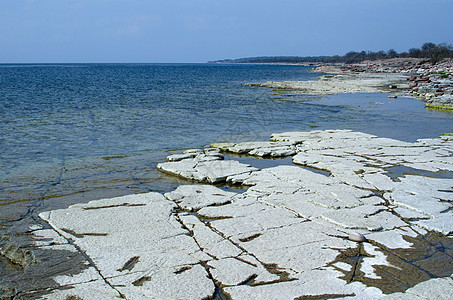平坦岩石海岸全景地面旅行美丽石头太阳环境海洋土地岩石图片