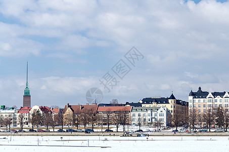 赫尔辛基冬季中心旅行街道教会地标景观风景历史全景码头图片