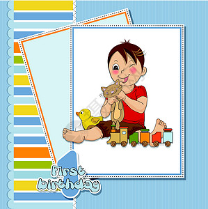 小男孩儿在玩玩具玩具蓝色儿子艺术幼儿园绘画男生短裤游戏童年吊带图片