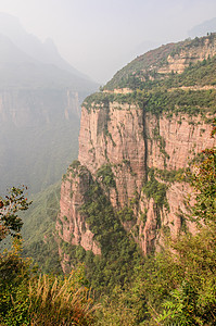 太行山树木峡谷相片悬崖太行高原岩石石头远足旅行图片