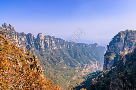 太行山相片天空树木旅行高原蓝色峡谷远足水平太行图片