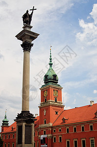 华沙城堡广场与国王西格松三世瓦萨专栏图片