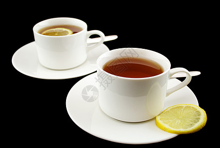 柠檬茶白色味道一杯茶水果液体柠檬夫妻咖啡店飞碟勺子图片
