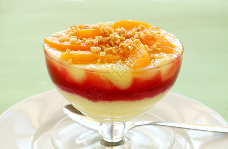 桃草莓果酱育肥玻璃食物美食水果健康桃子味道用餐营养图片