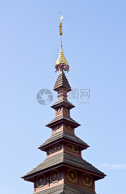 Buddha寺庙屋顶的详情图片