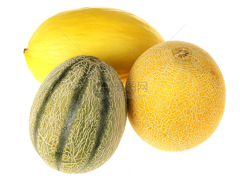 新鲜甜瓜蜂蜜热带工作室白色鼠标水果生活黄色情调异国图片
