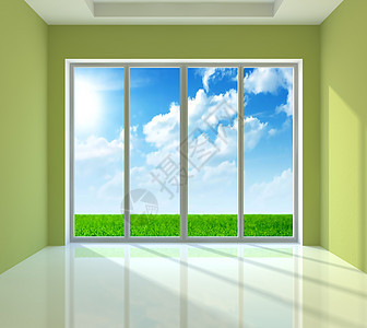 大窗口奢华插图走廊商业房间房子住宅办公室阳光地面图片