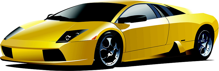 运动车在路上 后视 矢量插图运输金属奢华轮胎速度轮子红色力量燃料驾驶图片