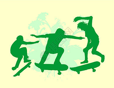 城市滑冰精神矢量艺术活动青年木板男生曲线文化男人竞赛素描男性图片