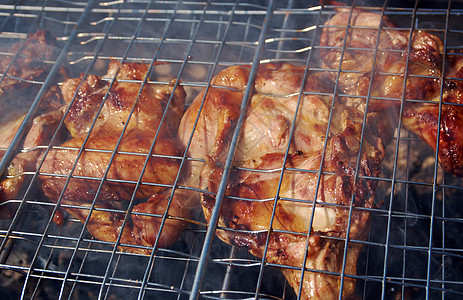 烧烤 chicken野餐香肠熏制火焰链接炙烤烤痕食物图片