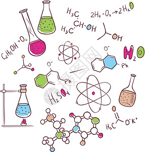 手画化学背景环境技术颅骨烧瓶药品插图望远镜实验地理原子大学图片