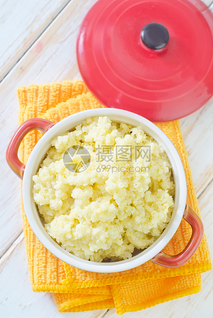 稀饭烘烤粮食经济食物营养桌子谷物流行音乐勺子早餐图片