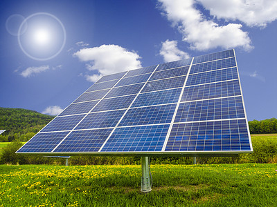太阳能电池板政治气候精力生态天空太阳安装高科技植物环境图片
