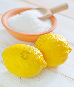 酸和柠檬勺子味道添加剂食物化学品化妆品防腐剂粉末物质营养图片