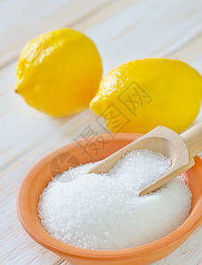 酸和柠檬食物水果香橼化学勺子科学添加剂化妆品化学品果汁图片