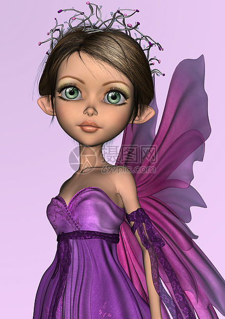 粉红仙子粉色蝴蝶精灵童话紫色小精灵女性戏服魔法仙境图片