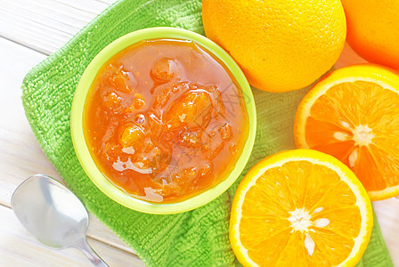 橙色果酱桌子木头水果小吃柠檬甜点玻璃季节维生素营养图片