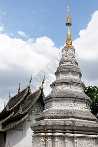泰国古代瓦特遗产建筑学天空宗教旅行城市艺术金子建筑连体图片